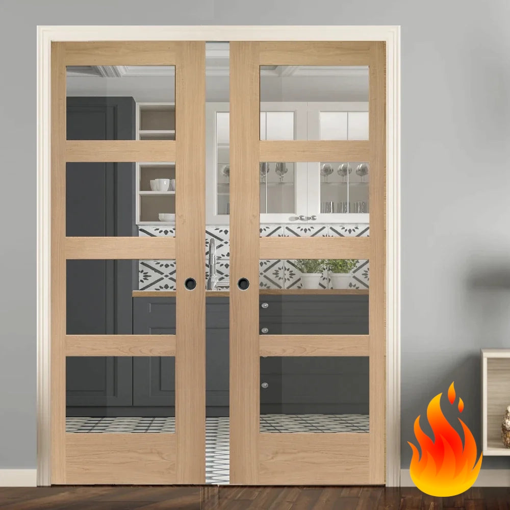 Fire Pocket Door Sets Double Doors