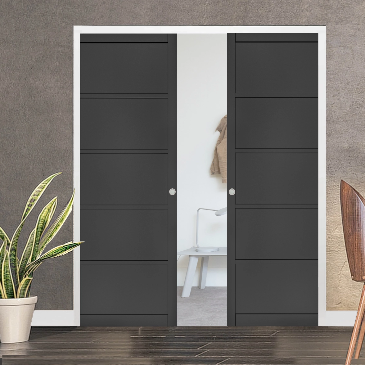 Double Telescopic Pocket Doors