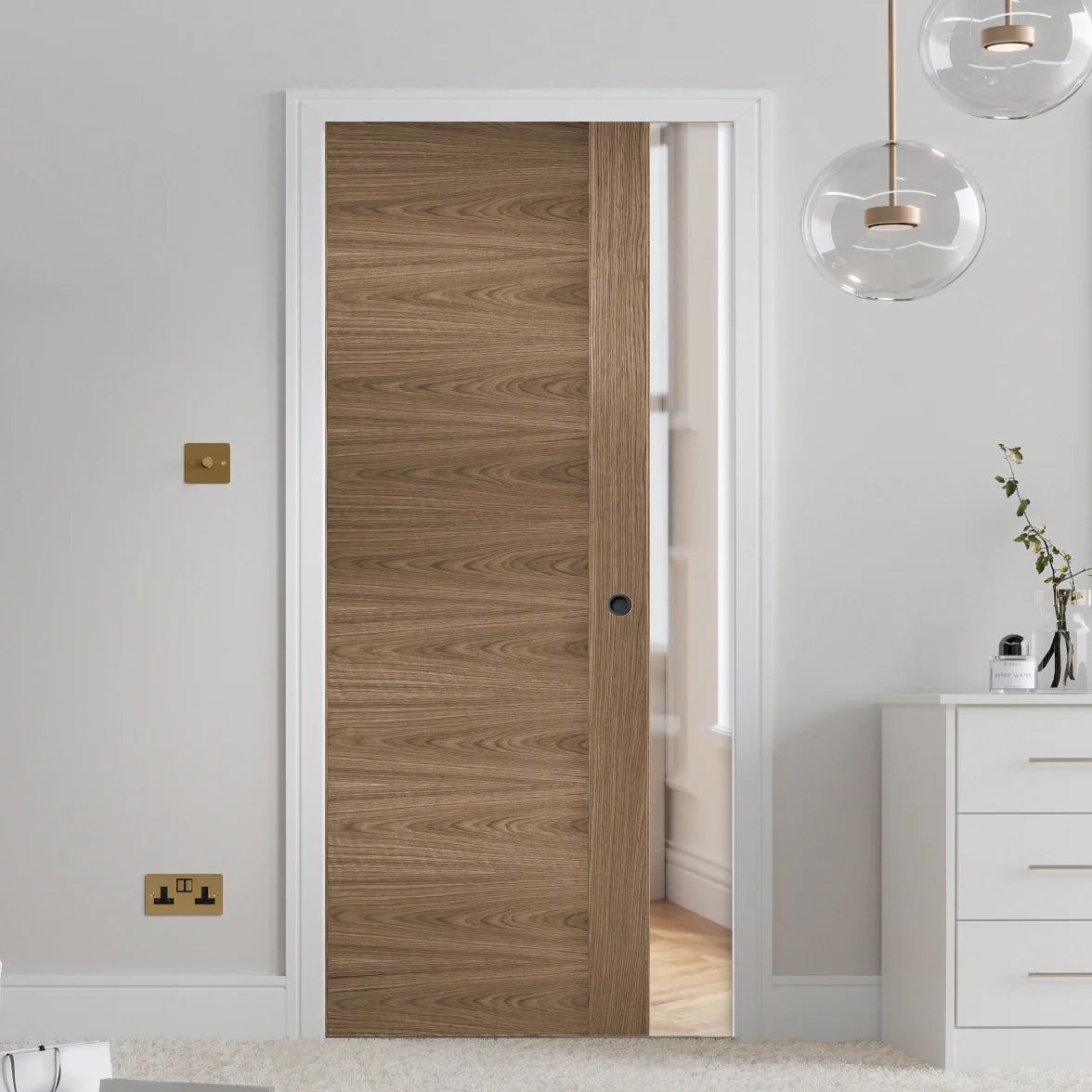 Walnut Pocket Door Sets