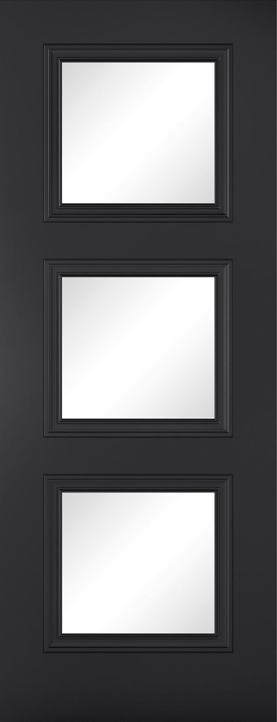 Antwerp 3L Black Glazed Internal Door