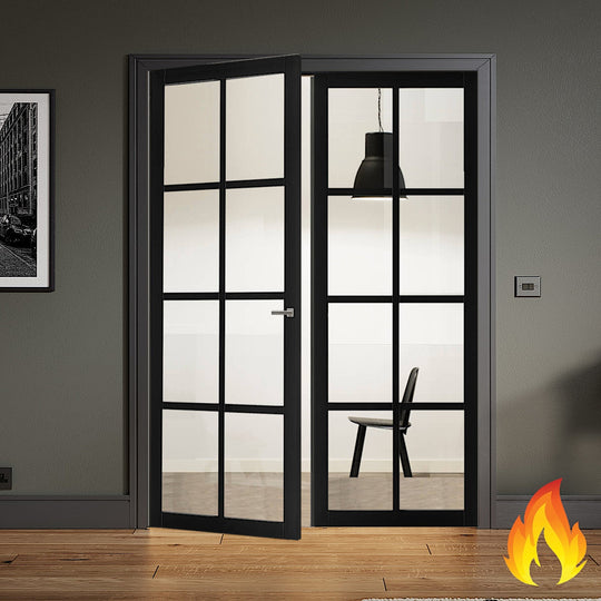 Industrial Style Extra Slim  8L  Fire Door Pair