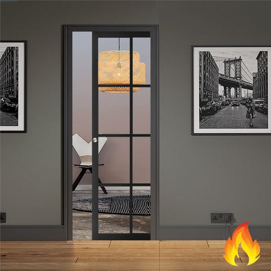 Industrial Style Extra Slim 8L Fire Rated Pocket Door System