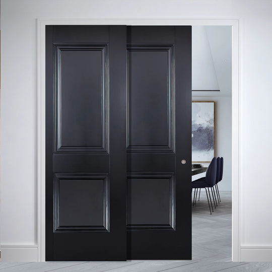 Telescopic Black Arnhem 2P Pocket Door System