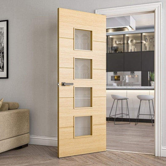 Augusta Oak Glazed Fire Door