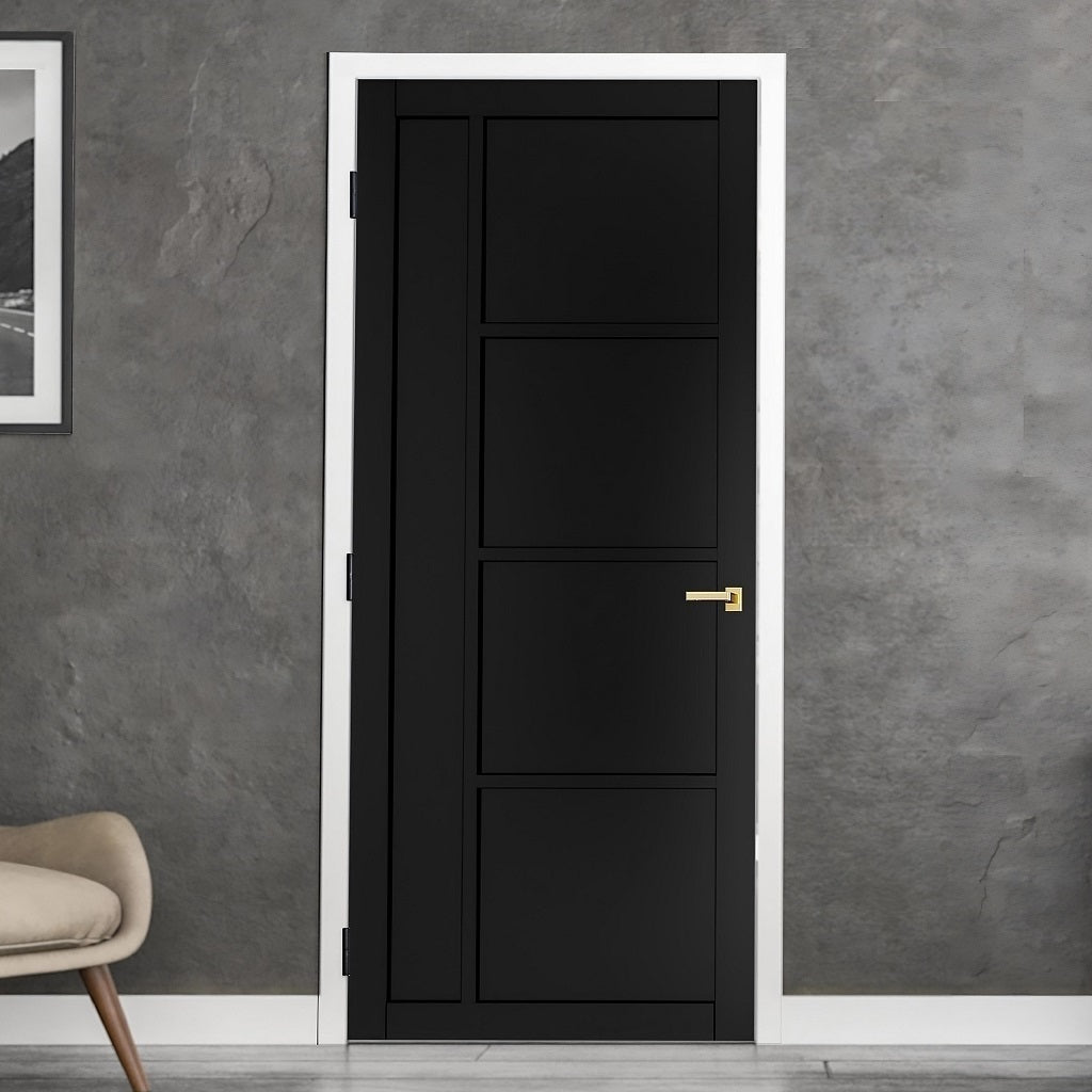 Black Enova Custom Made Industrial Style Door – Emerald Doors