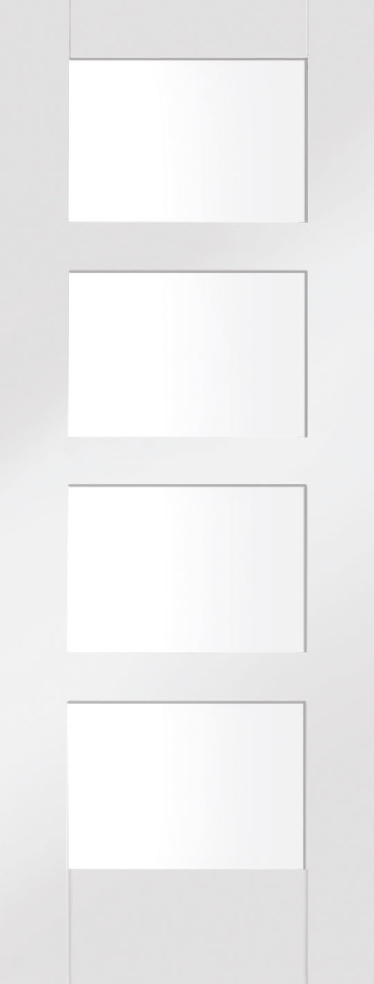 Shaker 4L Custom Colour Clear Glazed Fire Door