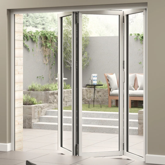 8ft Premium Slimline White Aluminium Bifold Doors