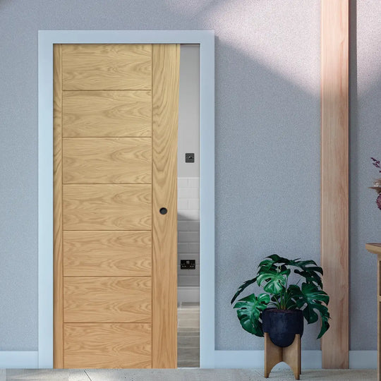 Palermo Oak Fire Rated Pocket Door System