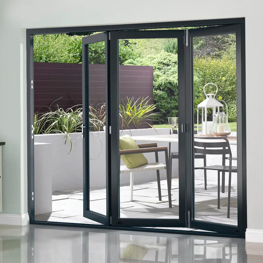 8ft Slimline Grey Timber External Bifold Door Set