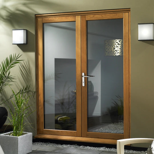 6ft Slimline Premium Oak External French Door Set