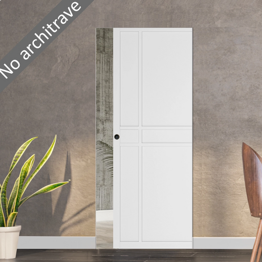 Pryda White Flush Pocket Door Set