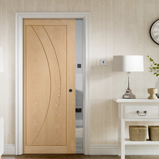 Salerno Oak Fire Rated Pocket Door System