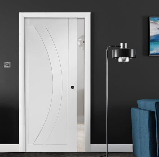 Salerno White Fire Rated Pocket Door System