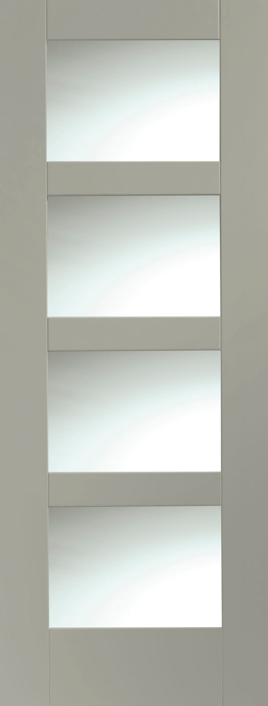 Shaker 4L Custom Colour Clear Glazed Door