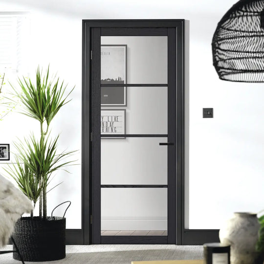 Charcoal Soho 4L Glazed Internal Door