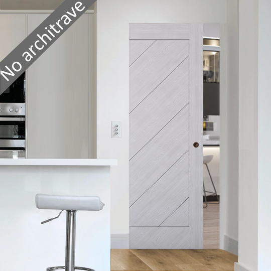 Torino Light Grey Flush Pocket Door Set