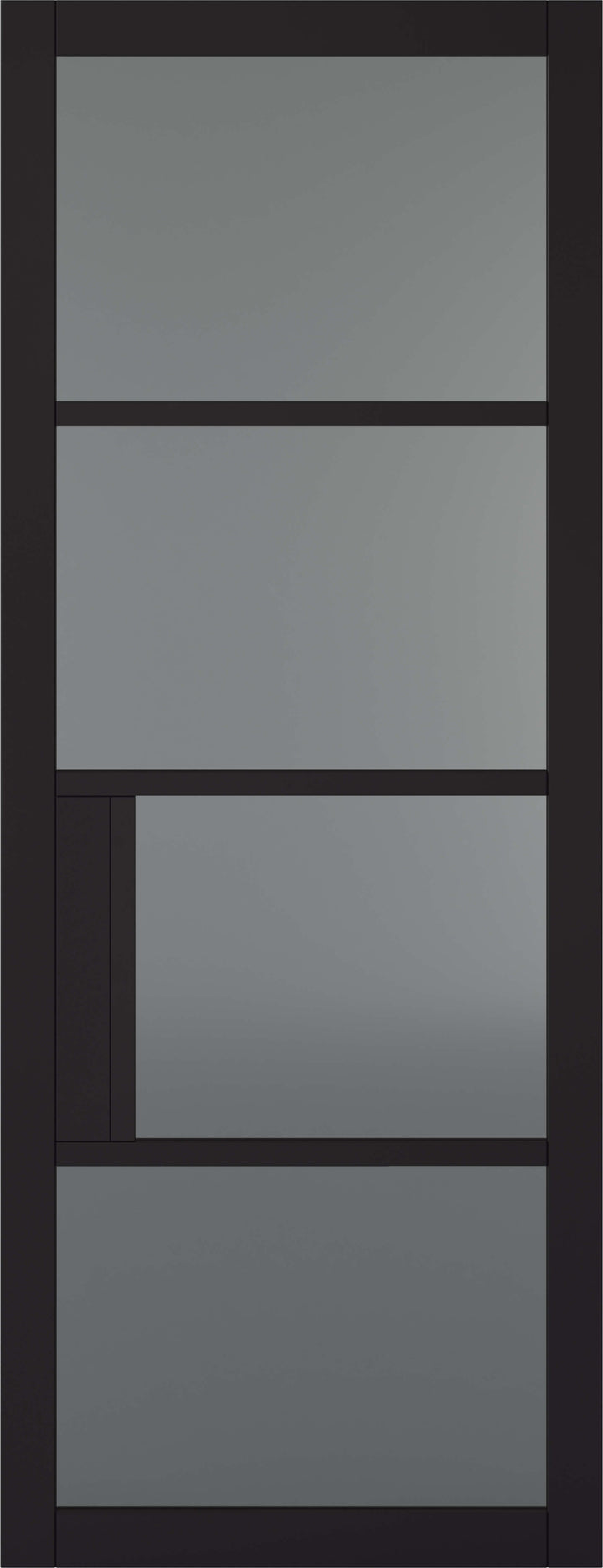 Black Chelsea 4L Tinted Glass Pocket Door System