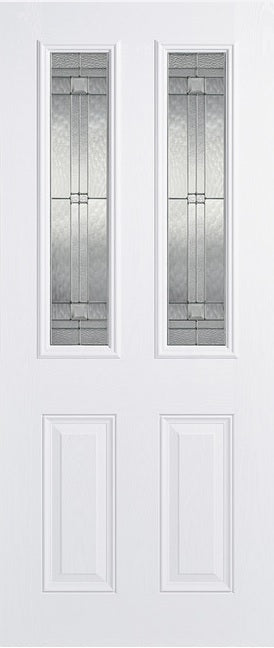 GRP White Malton 2 Light Composite External Door
