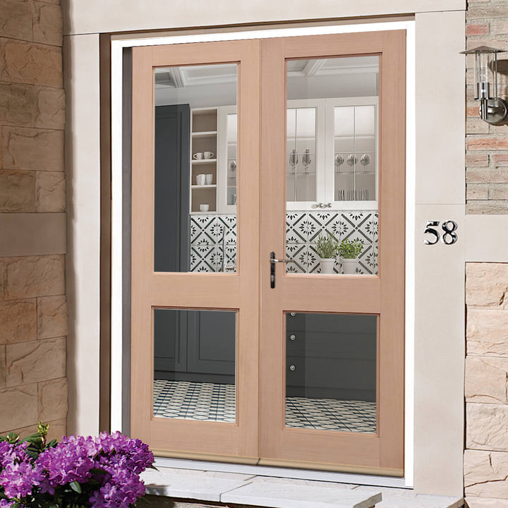 Hemlock 2XGG External French Doors Unglazed 