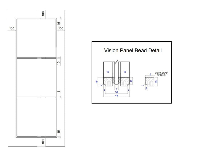 Industrial Style Extra Slim 3L Pocket Door System