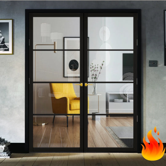 Industrial Style Extra Slim 4L Fire Door Pair