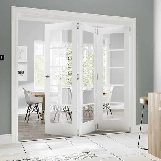 5L White Clear Glazed Industrial Style Room Divider