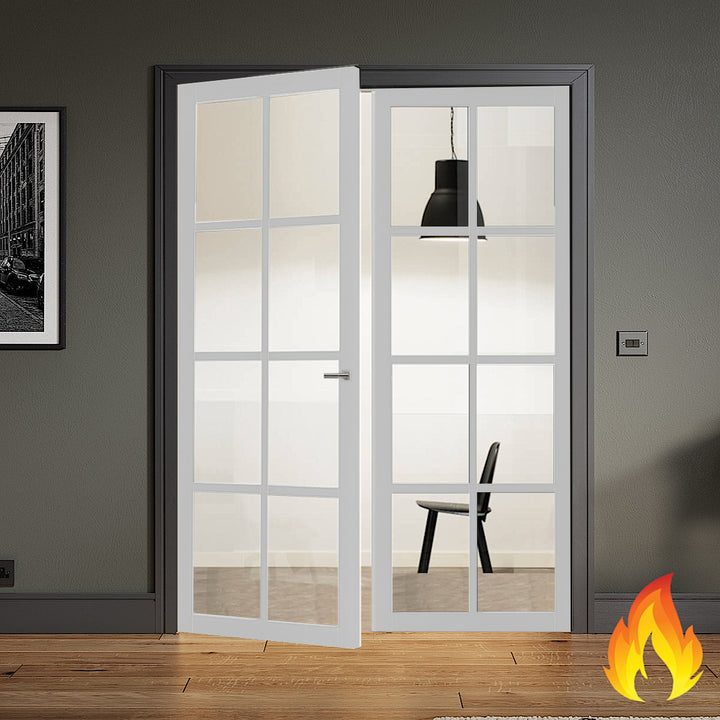 Industrial Style Extra Slim 8L Fire Door Pair