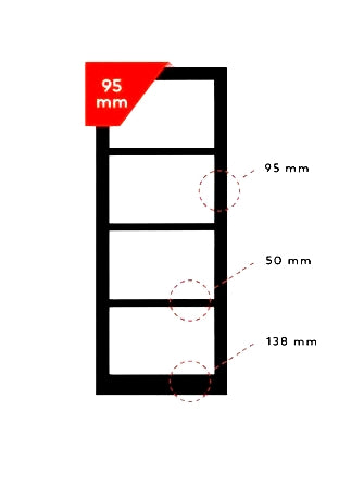 CUSTOM MADE W6536 SLIMSTILE 95MM INDUSTRIAL STYLE DOOR