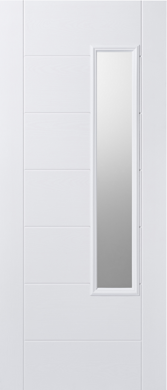 GRP Glazed Newbury White Composite External Door