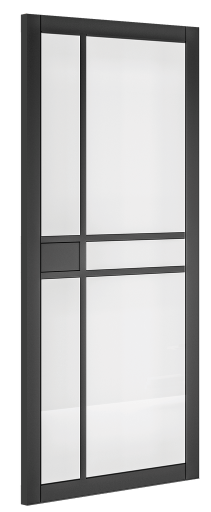 Pryda Black Clear Glazed Industrial Style Door