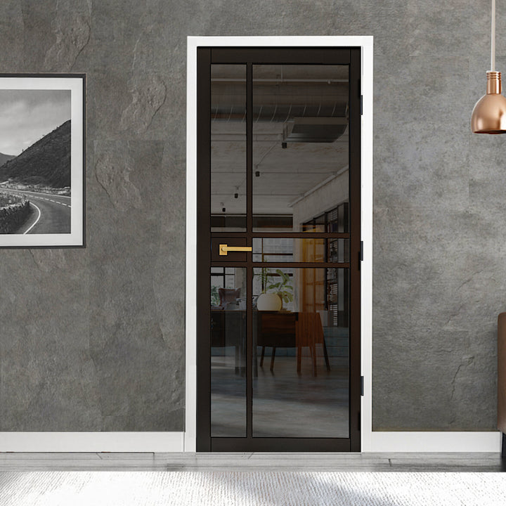 Pryda Black Tinted Glazed Industrial Style Door