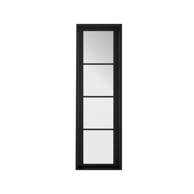 Black Soho 4L Industrial Style Offset French Doors with Side PaneL
