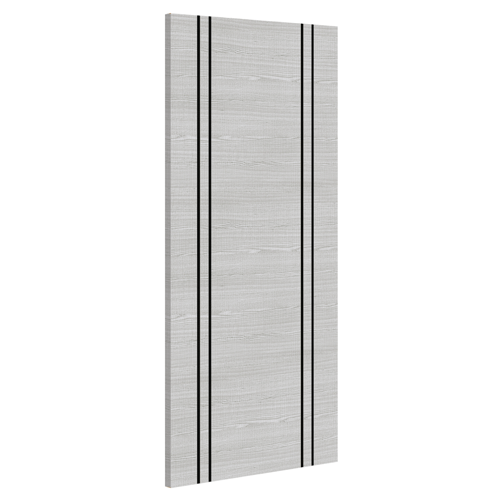 Flush Light Grey Ash Vertical Inlay Room Divider