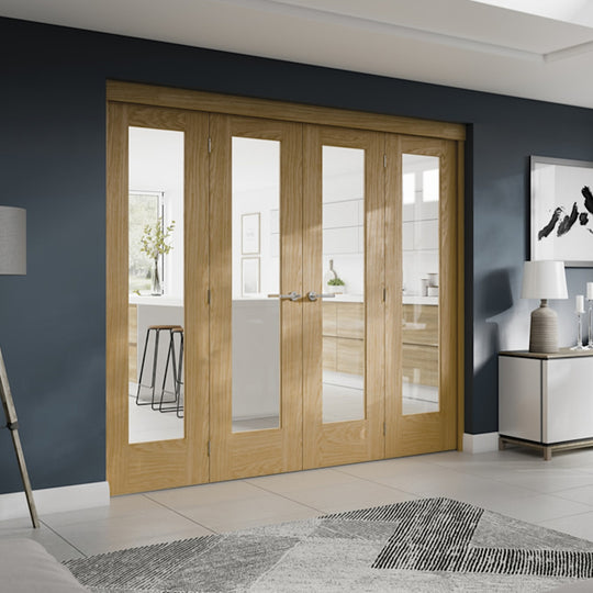 Freefold Folding Internal Oak Doors