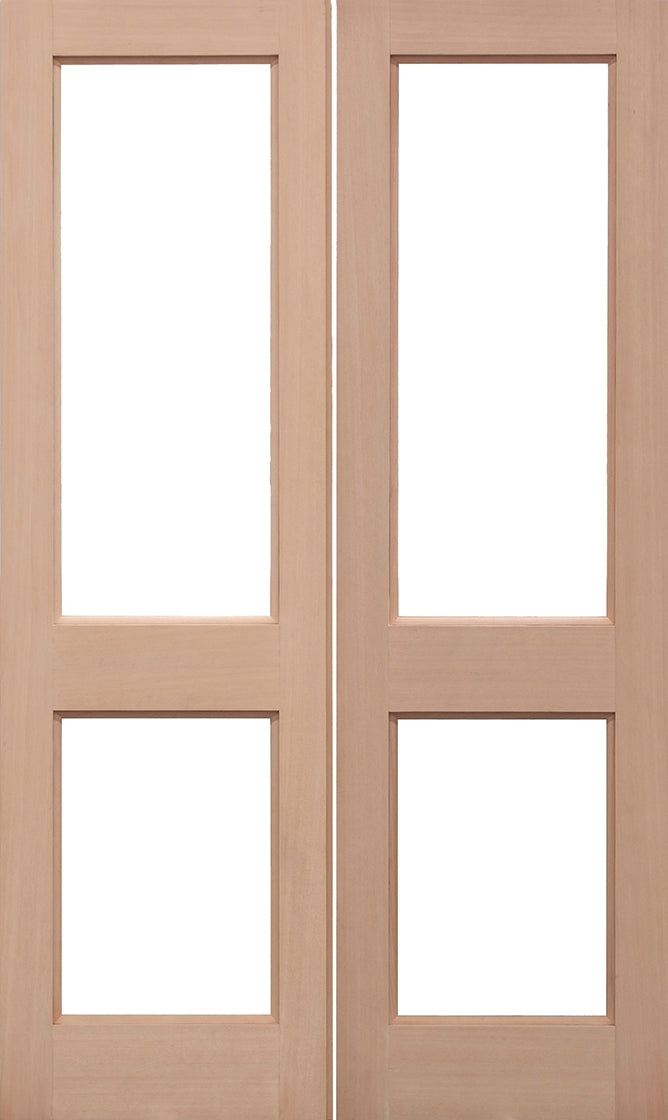 Hemlock 2XGG External French Doors Unglazed