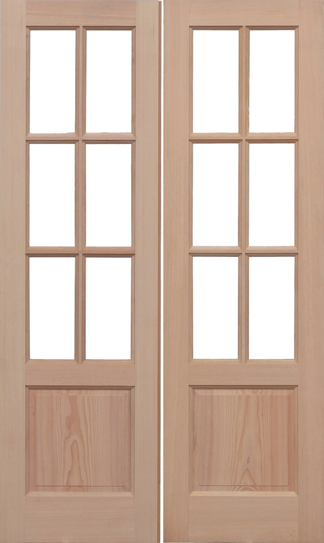 Hemlock GTP External French Doors Unglazed