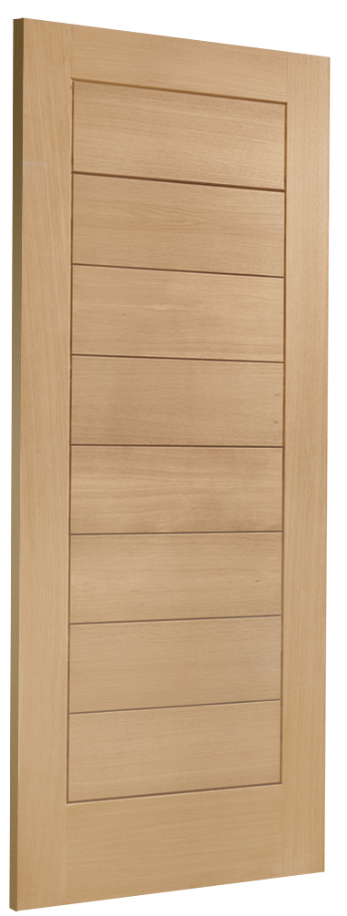 Modena Oak External Door Skewed Image