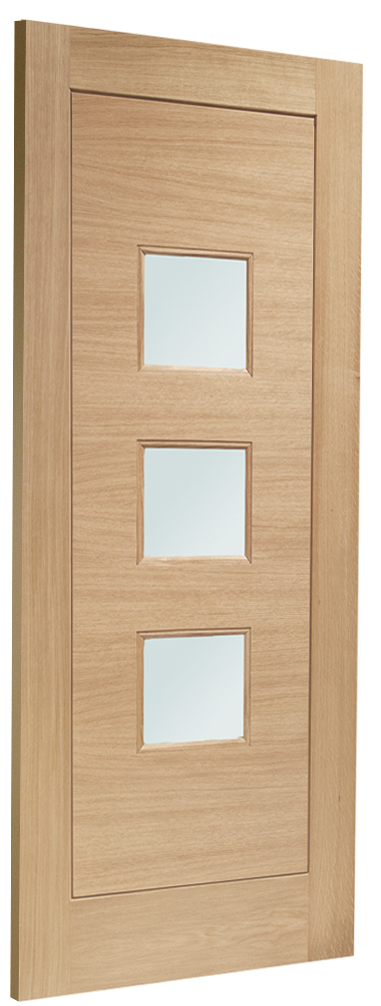 Turin Oak External Door Skewed Image