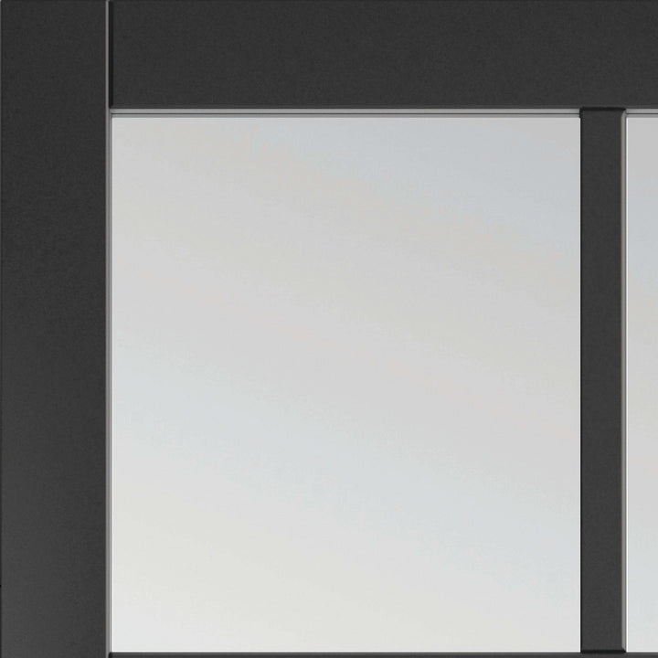 Plaza Black Industrial Style Glazed Door Pair