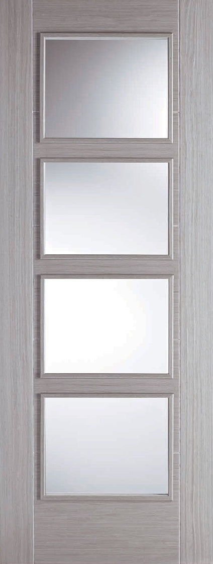 Contemporary 6006 Light Grey Glazed Fire Door 