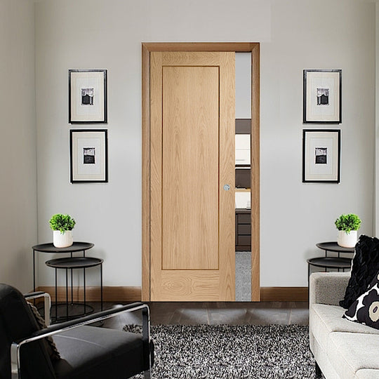 Oak Pattern 10 Fire Rated Pocket Door System
