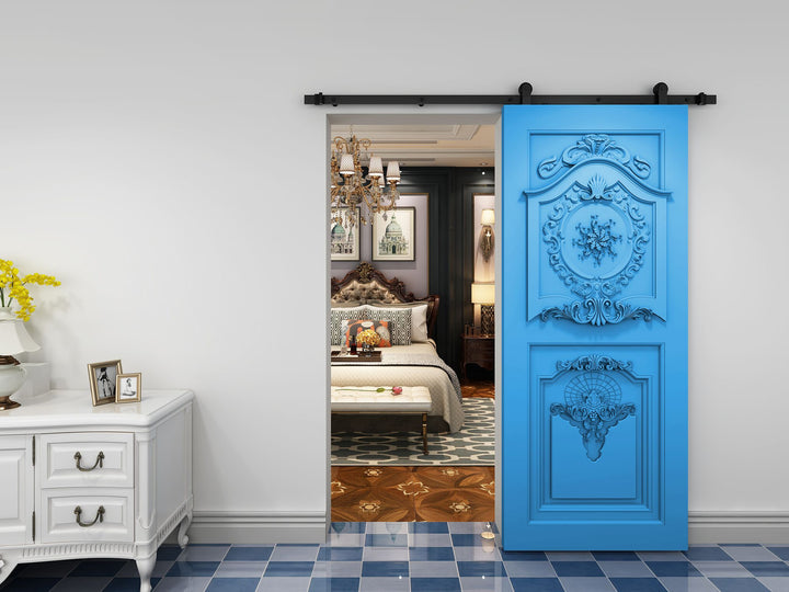 Matt Black Single Door Top Hung Track for Sliding Doors