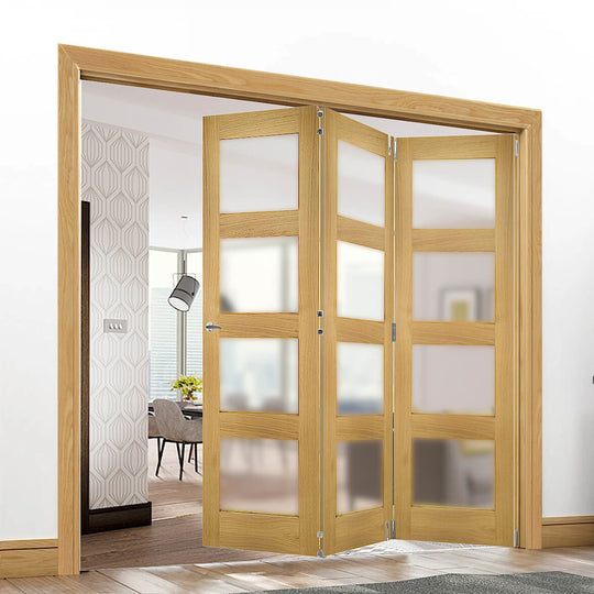 Coventry Oak Obscure Glazed Room Divider Fully Finished