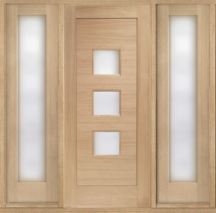 Turin Oak Grand Entrance with Sidelights