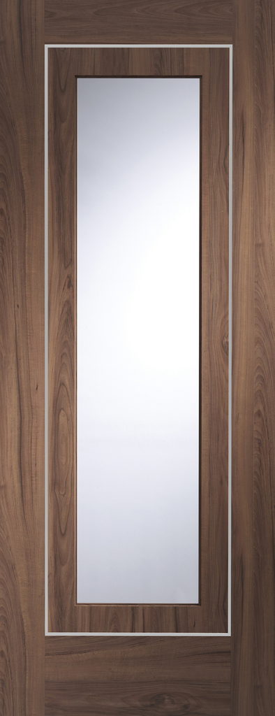 Varese Walnut Door with Clear Glass