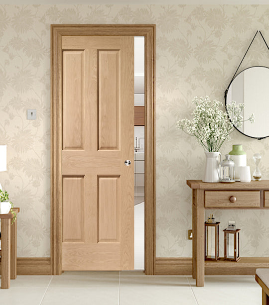 Victorian Oak Fire Rated Pocket Door System