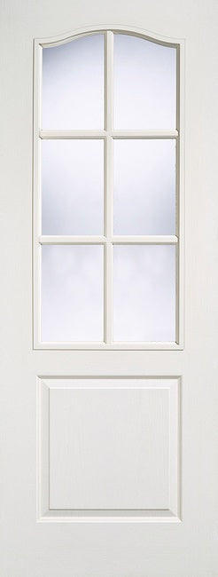 Classical 6L Glazed White Moulded Door