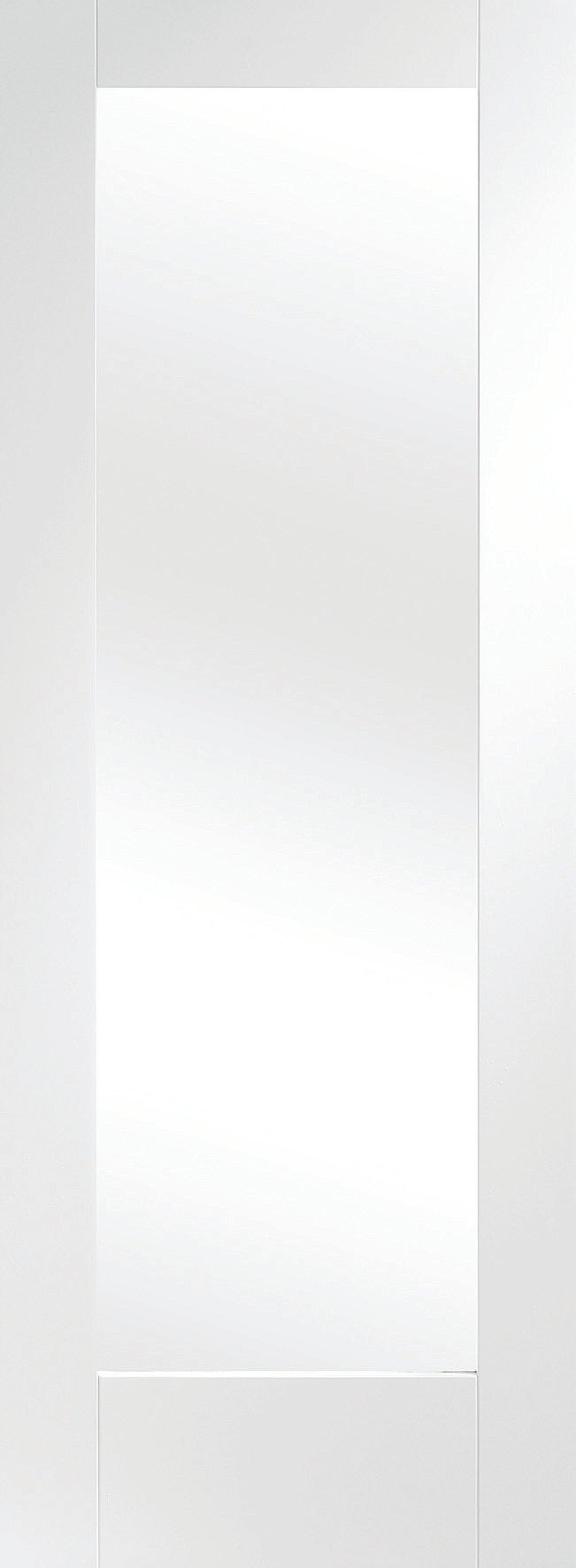 White Salerno Clear Glazed  Room Divider with Side Panel 