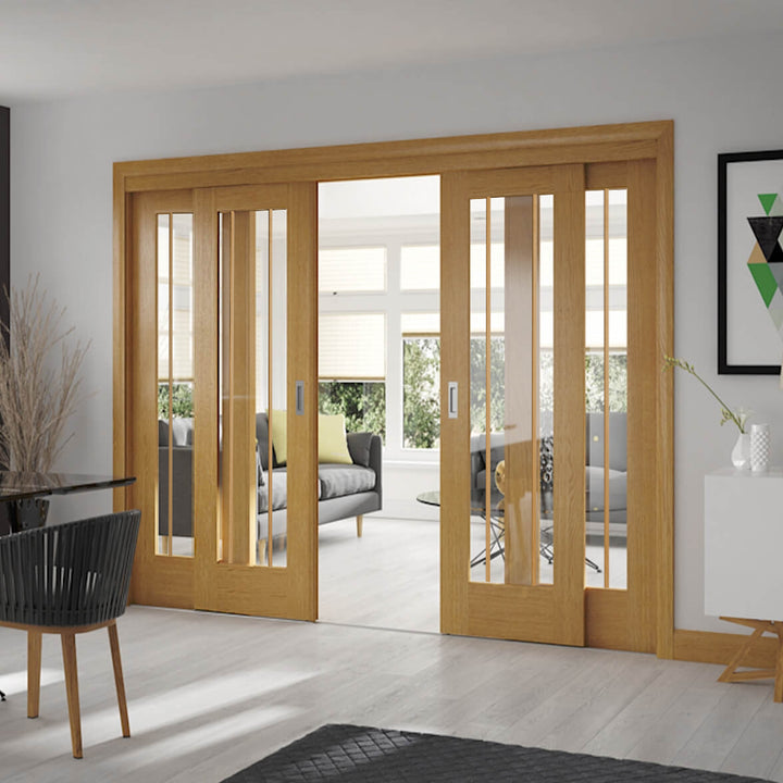 Sliding French Doors with Worcester Glazed Doors