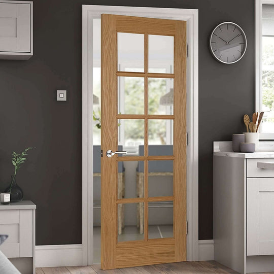 10 Light Oak Glazed Door